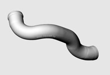 3D Vermessung Rohrabschnittes - 3D PADELT